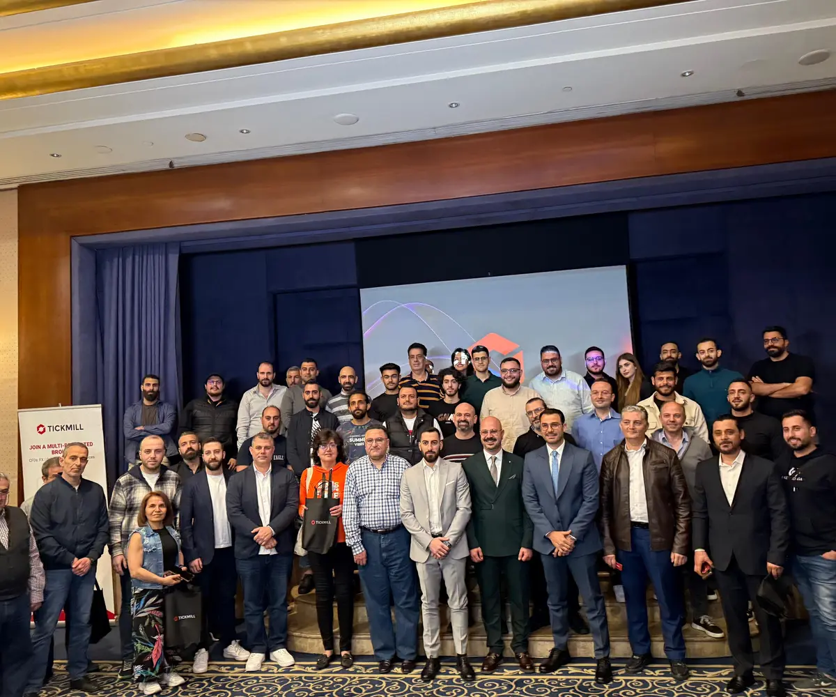 Audience at a trading event
