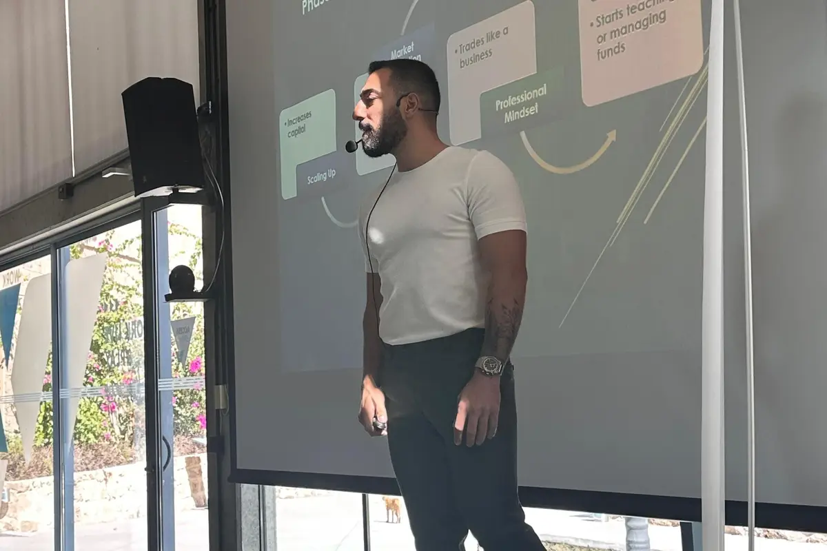 Andrew teaching on stage at Signal 2025