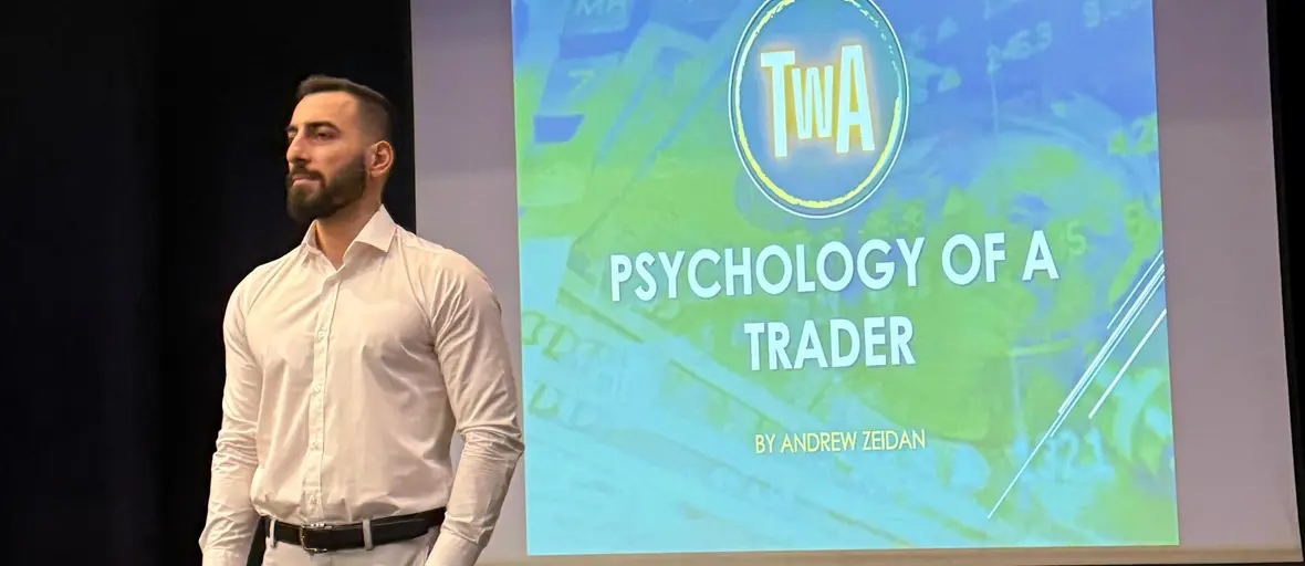 Andrew presenting Psychology of a Trader